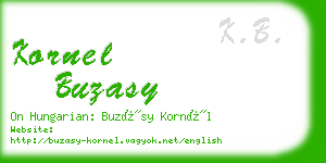 kornel buzasy business card